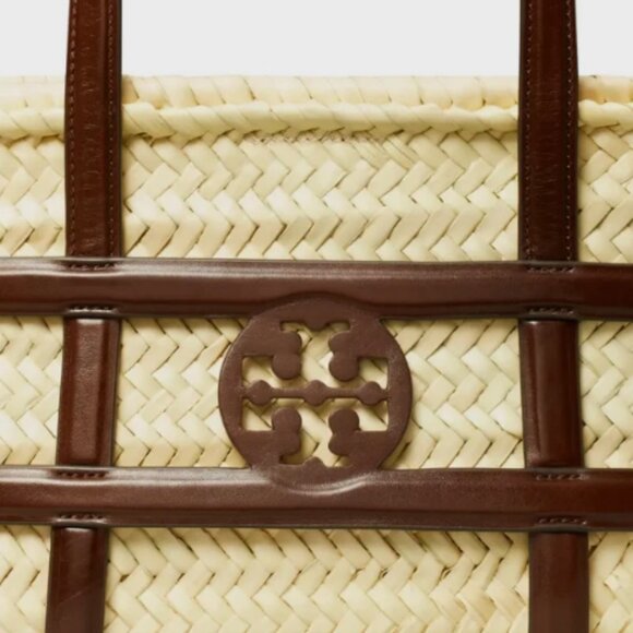 Tory Burch Ella Raffia Straw Basket Tote MSRP$395 Holiday Vacation Sensation ! - Picture 12 of 12